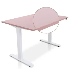 MRC EASY Zit-Sta Bureau – Elektrisch Verstelbaar – 140x80 cm – Blad Dusty Rose