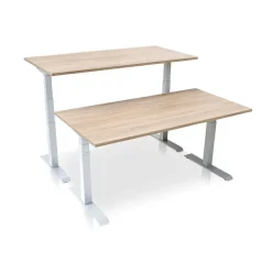 MRC PRO elektrisch ARBO zit-sta bureau - 180x80 cm - midden eiken