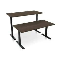 MRC PRO elektrisch ARBO zit-sta bureau - 140x80 cm - bruin eiken