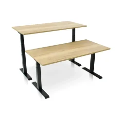 MRC PRO elektrisch ARBO zit-sta bureau - 120x80 cm robuust eiken