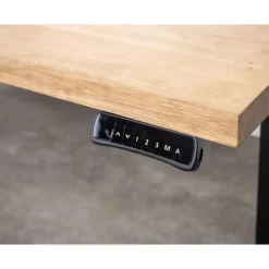 MRC PRO Solid zit-sta bureau massief eiken blad 140x80 zwart NEN-EN527