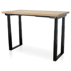 MRC PRO Solid zit-sta bureau massief eiken blad 160x80 zwart NEN-EN527