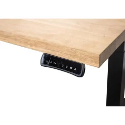 MRC Zit-sta bureau massief eiken blad 180x90 zwart frame NEN-EN 527