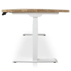 MRC Zit-sta bureau massief boomstam blad 140x80 wit frame NEN-EN 527