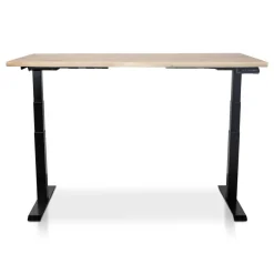 MRC Zit-sta bureau massief boomstam blad 180x90 zwart frame NEN-EN 527