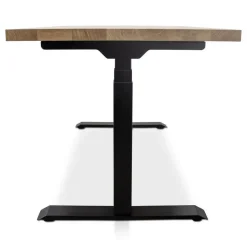 MRC Zit-sta bureau massief eiken blad 160x80 zwart frame NEN-EN 527