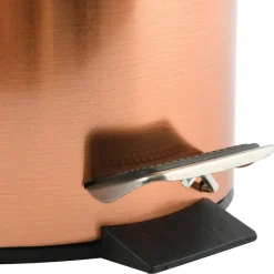 MSV badkamer/toilet pedaalemmer - koper kleurig - 3L - 17 x 25 cm