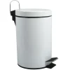MSV badkamer/toilet pedaalemmer - wit - 3 liter - 17 x 25 cm