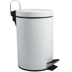 MSV badkamer/toilet pedaalemmer - wit - 3 liter - 17 x 25 cm