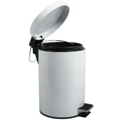 MSV badkamer/toilet pedaalemmer - wit - 3 liter - 17 x 25 cm