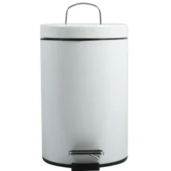 MSV badkamer/toilet pedaalemmer - wit - 3 liter - 17 x 25 cm