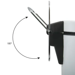 MSV badkamer/toilet pedaalemmer - wit - 3 liter - 17 x 25 cm