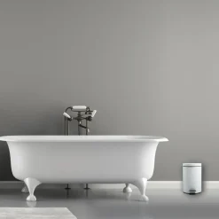 MSV badkamer/toilet pedaalemmer - wit - 3 liter - 17 x 25 cm