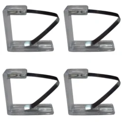 MSV Tafelkleed klemmen - 4x - transparant - kunststof - 4 x 6 cm