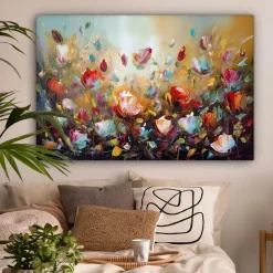 MuchoWow Canvas Schilderij 120x80cm Bloemen Kunst Natuur