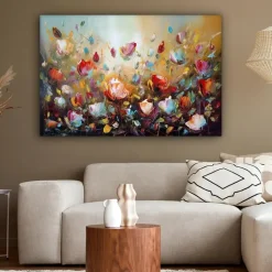 MuchoWow Canvas Schilderij 120x80cm Bloemen Kunst Natuur