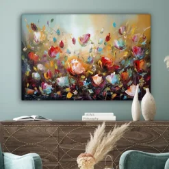 MuchoWow Canvas Schilderij 120x80cm Bloemen Kunst Natuur