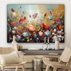 MuchoWow Canvas Schilderij 120x80cm Bloemen Kunst Natuur
