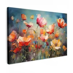 MuchoWow Canvas Schilderij 120x80cm Bloemen Watercolor Kunst