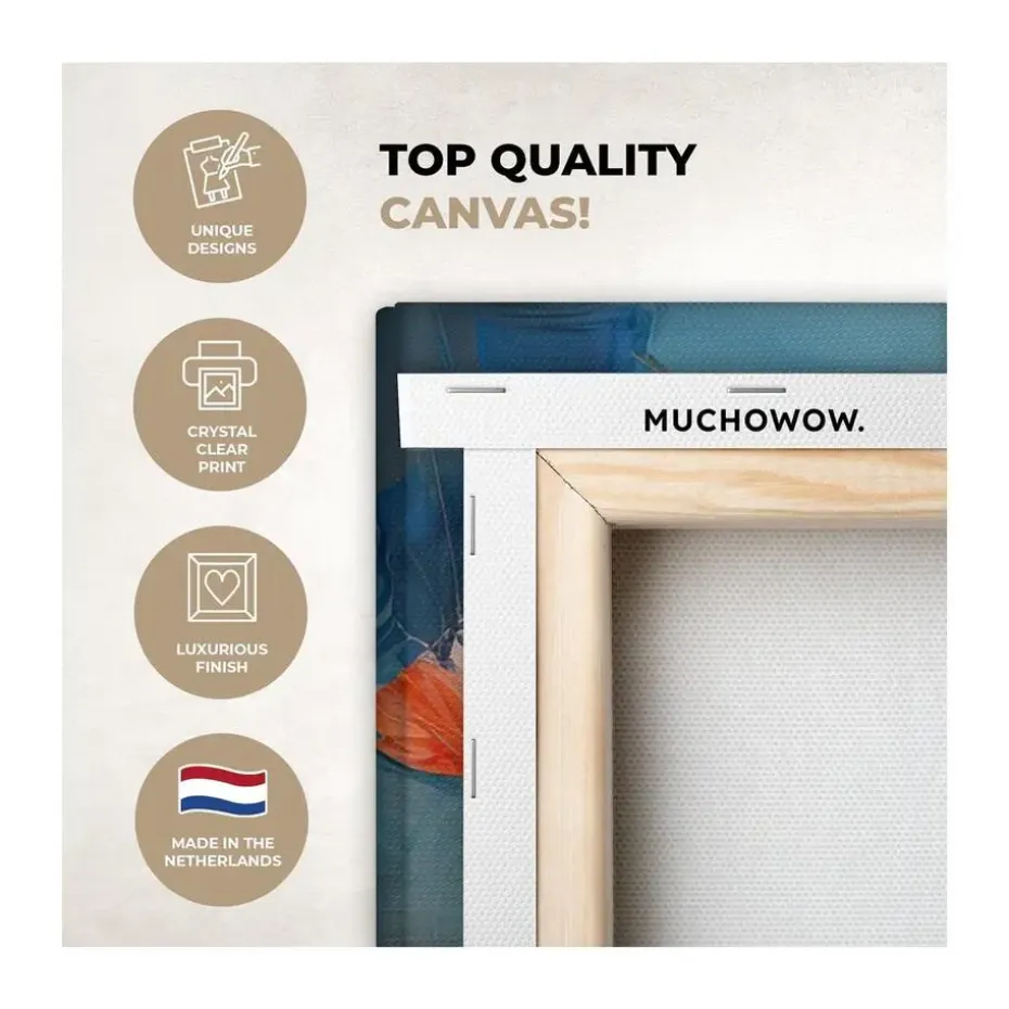 MuchoWow Canvas Schilderij 120x80cm Bloemen Watercolor Kunst