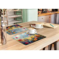 MuchoWow Placemat (6stuks) 45x30cm Bloemen Natuur Botanisch