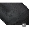 MuchoWow Placemat (6stuks) 45x30cm Beton Zwart Industrieel