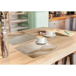 MuchoWow Placemat (6stuks) 45x30cm Beige Natuur Abstract