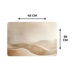 MuchoWow Placemat (6stuks) 45x30cm Beige Natuur Abstract