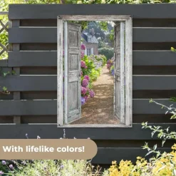 MuchoWow Tuinposter 80x120cm Doorkijk Hortensia Bloemen