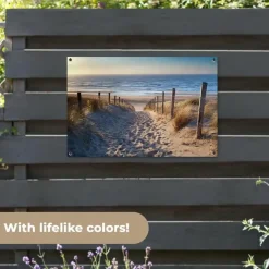 MuchoWow Tuinposter 90x60cm Strand Zee Nederland Duinen Zon