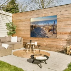 MuchoWow Tuinposter 120x80cm Strand Zee Nederland Duinen Zon