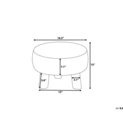 MUNDRA - Hocker - Grijs - Katoen