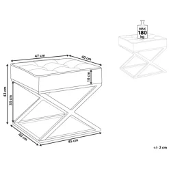 MURDO - Voetenbankje - Oranje - Kunstleer