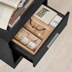 Nachtkastje - Nachtkast - 41 x 39 x 28 cm - Nachtkastje met Lade - Zwart