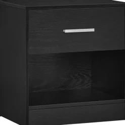 Nachtkastje - Nachtkast - 41 x 39 x 28 cm - Nachtkastje met Lade - Zwart