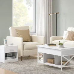 Nachtkastje - Nachtkast Wit - 41 x 39 x 28 cm - Nachtkastje met Lade - Wit