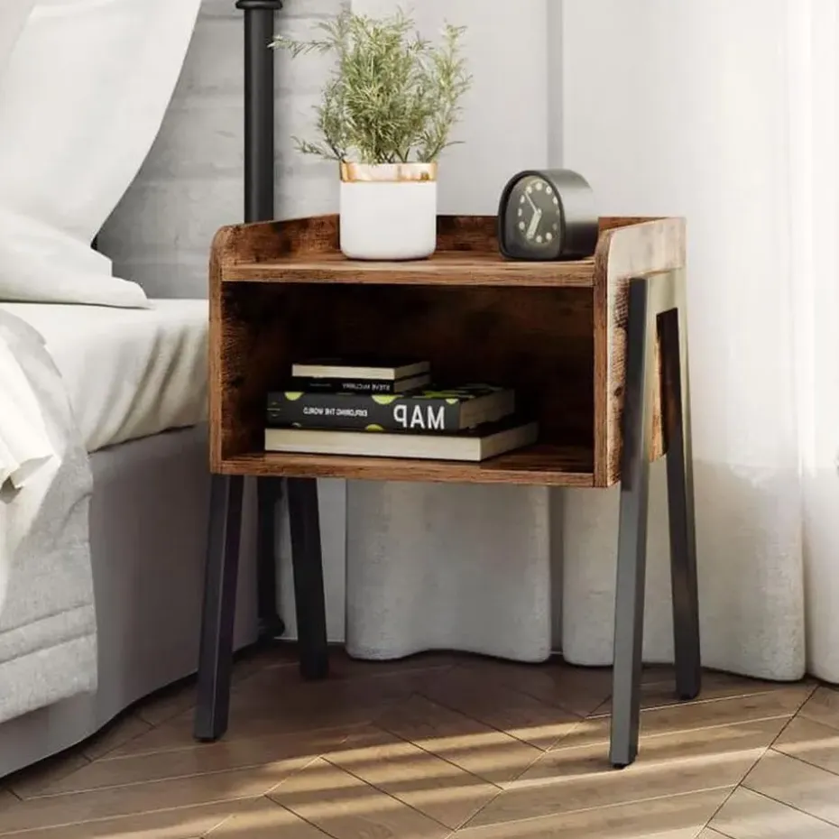 Nachtkastje - vintage look - 46x52x35 cm - vintage bruin