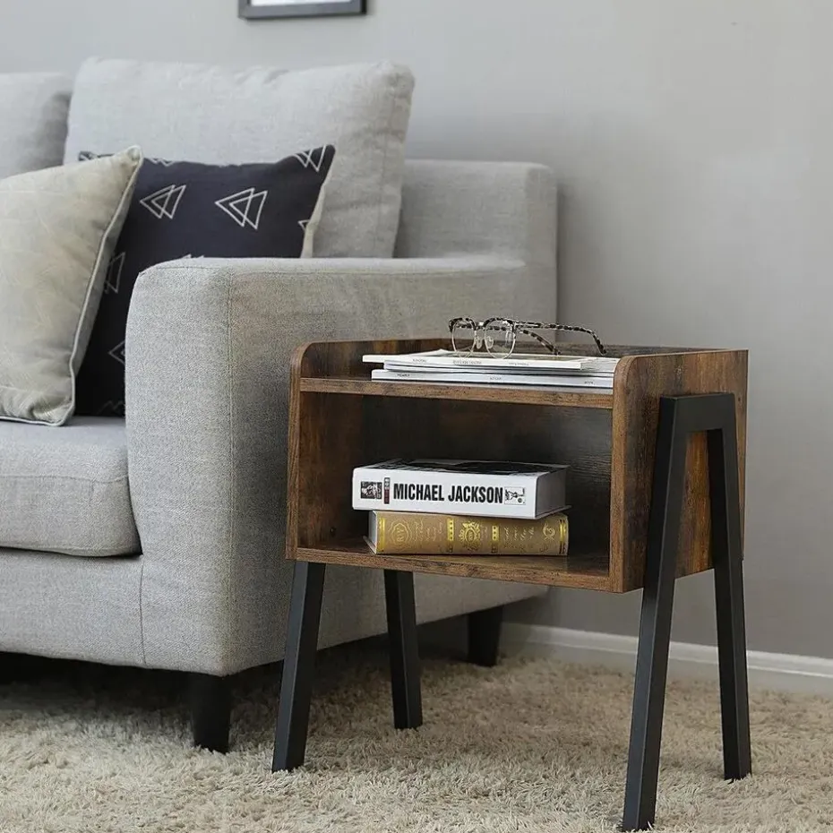 Nachtkastje - vintage look - 46x52x35 cm - vintage bruin