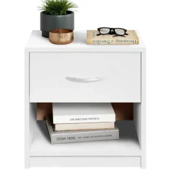 Nachtkastje Beppu met 1 lade - wit