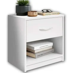 Nachtkastje Beppu met 1 lade - wit
