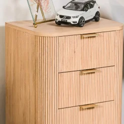 Nachtkastje met 3 laden van natuurlijk hout