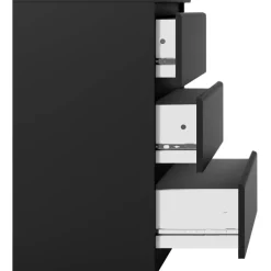 Nachtkastje Naia - 3 lades - zwart