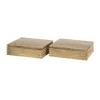 Nachtkastje Naturel Acaciahout - Set van 2 - 30x25x8cm