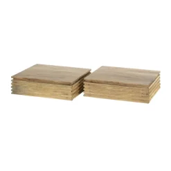 Nachtkastje Naturel Acaciahout - Set van 2 - 30x25x8cm