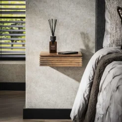 Nachtkastje Naturel Acaciahout - Set van 2 - 30x25x8cm