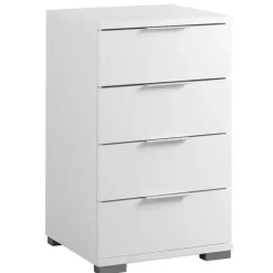 Nachtkastje Valencia - 4 lades - wit