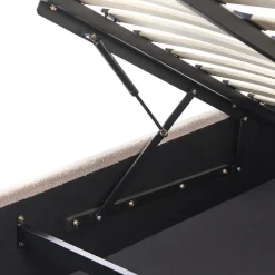 NANTERRE - Bed met opbergruimte - Beige - 140 x 200 cm - Bouclé