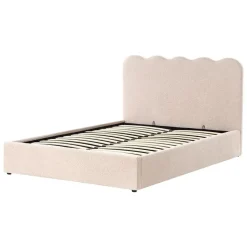 NANTERRE - Bed met opbergruimte - Beige - 140 x 200 cm - Bouclé
