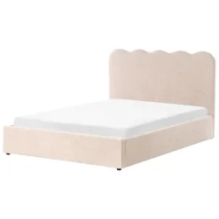 NANTERRE - Bed met opbergruimte - Beige - 140 x 200 cm - Bouclé