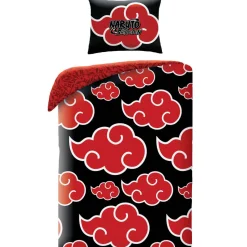 Naruto Dekbedovertrek, Red Cloud - Eenpersoons - 140 x 200 cm - Katoen